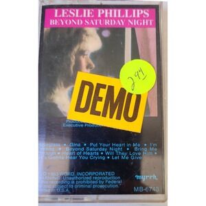 Leslie Phillips Beyond Saturday Night Cassette Tape 1983 Myrrh USA Made CCM Pop‎